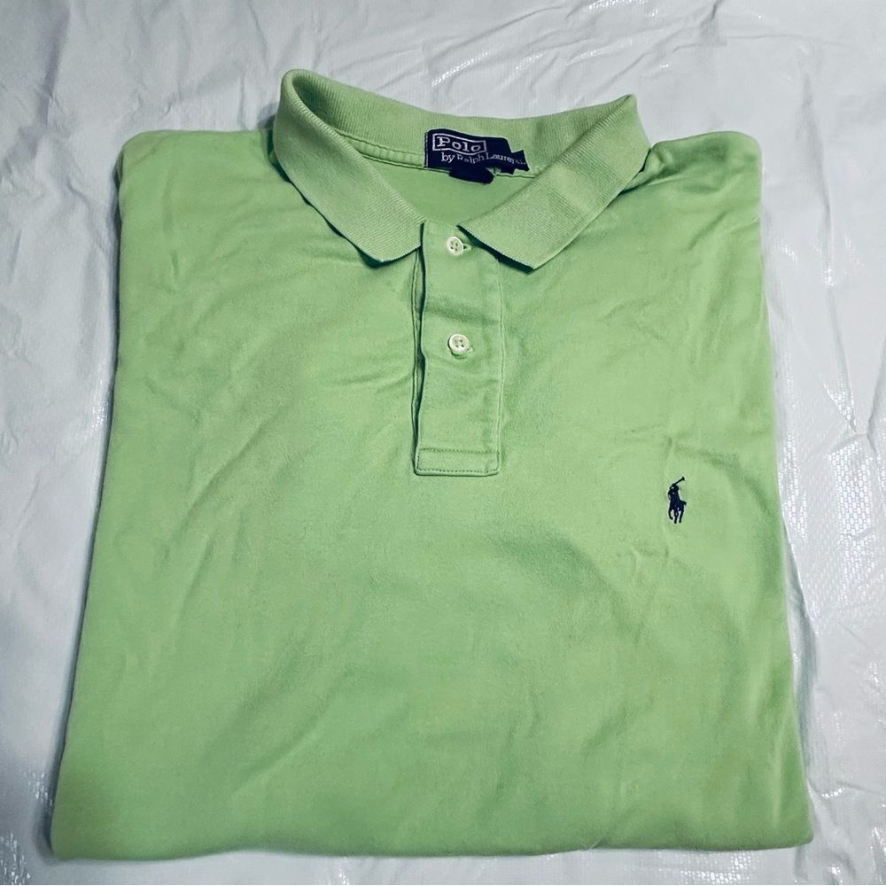 Polo by Ralph Lauren Men's Green Polo Shirt Size XL